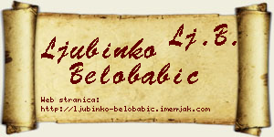 Ljubinko Belobabić vizit kartica